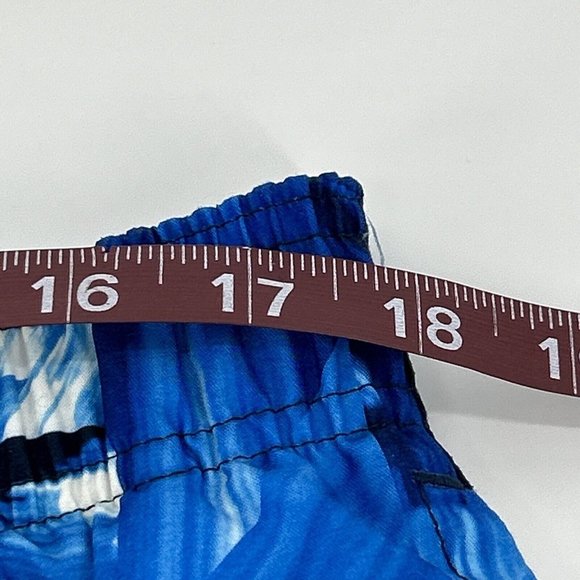 Nike Swimming Trunks Shorts Men's Swim XXL Blue Geometric Mesh‎ Lined - Picture 10 of 12